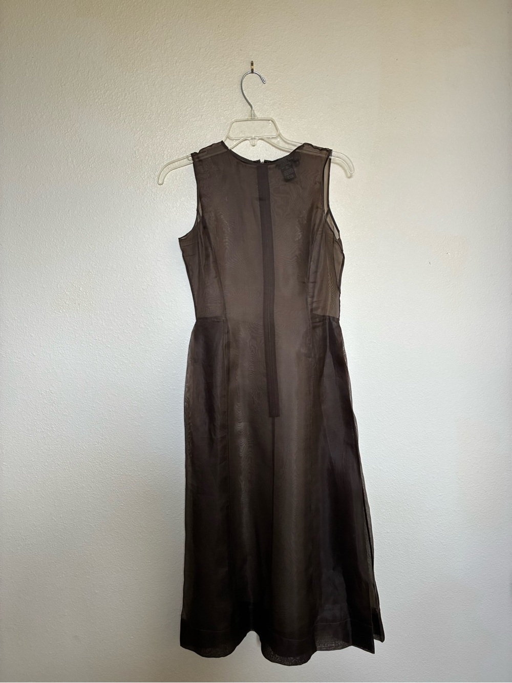 BCBG Chocolate Brown Sleeveless Midi Dress